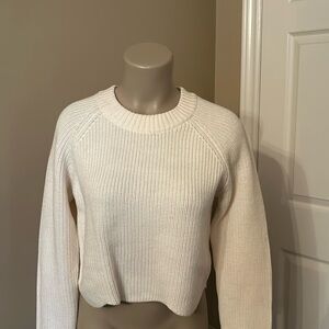 Wilfred Cream Scallop Crop Sweater